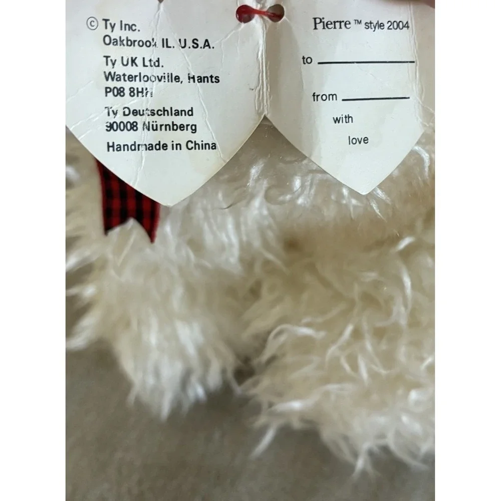 Ty Plush Classic 1994 Pierre‎ Poodle Dog 2nd Gen